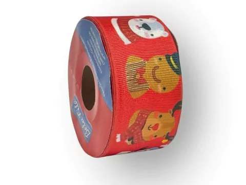 Fita De Gorgurão Estampada 38mm Bela Fita Nº9 Natalina