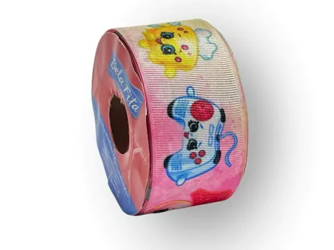 Fita De Gorgurão Estampada 38mm Bela Fita Nº9 Shopkins