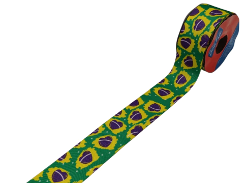 Fita De Gorgurão Estampada 38mm Bela Fita Nº9 Elementos Brasil