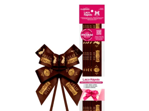 Laço Rápido Cetim ELRC005H Páscoa 003 Com 5 Unidades