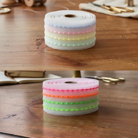 Fita de Organza Importada com Pompom 38mm 1 Metro - Cores