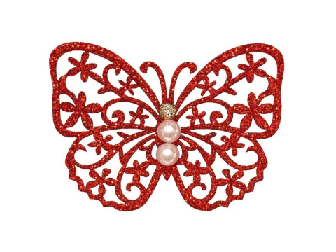 Imagem do Aplique Borboleta Vazada Glitter 5 cm - Unidades