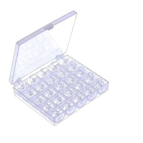 KIT BOBINAS BAIXAS ACRÍLICO + ESTOJO PORTA BOBINA