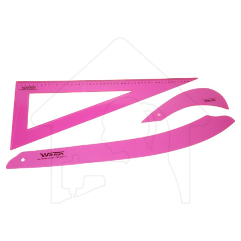 Kit com 3 Réguas de Acrílico para Corte e Costura (Westpress)