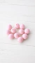 Bolas "chicle"de plástico rosa (25 unidades)