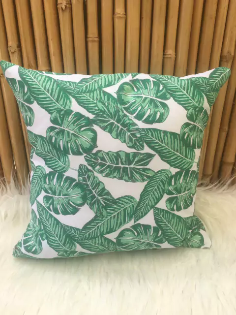Almohadones Hojas Estampadas Gabardina 40 x 40 cm en internet