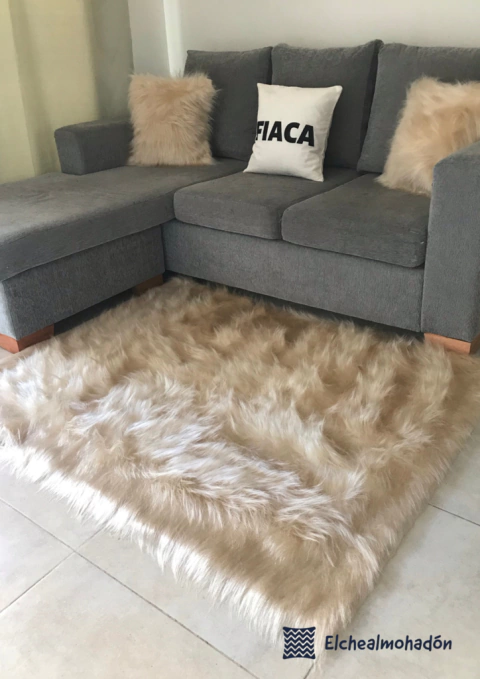 Alfombra o Pie de cama Brasilera 1 x 1,50 mts Sin Antideslizante. Pelo extra largo - EL CHE ALMOHADÓN ®