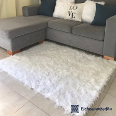 Alfombra o Pie de Cama 1x1,50 mts Importada Sin Antideslizante Pelo extra largo - EL CHE ALMOHADÓN ®