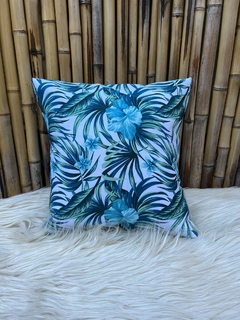 Almohadones Hojas Estampadas Gabardina 50 x 50 cm - EL CHE ALMOHADÓN ®
