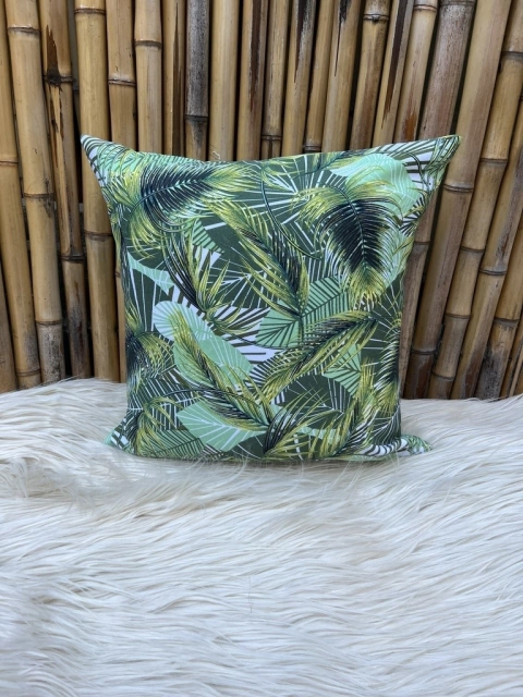 Imagen de Almohadones Hojas Estampadas Gabardina 40 x 40 cm