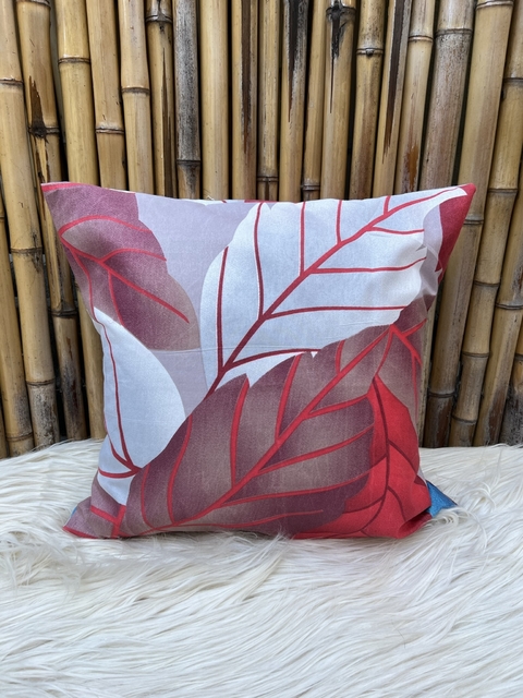 Almohadones Hojas Estampadas Gabardina 30 X 30 cm - comprar online