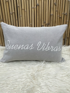Almohadón Tussor estampado 40x60 cm Frase Estampado en internet