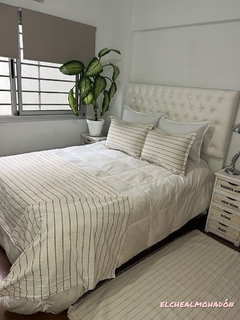 Combo Pie De Cama Tusor + (2) Almohadones Tusor + Alfombra - comprar online
