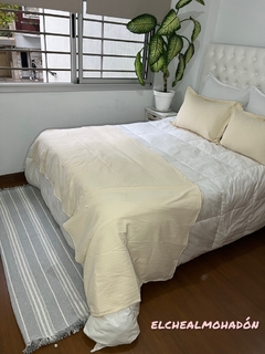 Combo Pie De Cama Tusor + (2) Almohadones Tusor + Alfombra - EL CHE ALMOHADÓN ®