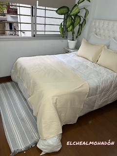Combo Pie De Cama Tusor + (2) Almohadones Tusor + Alfombra - EL CHE ALMOHADÓN ®