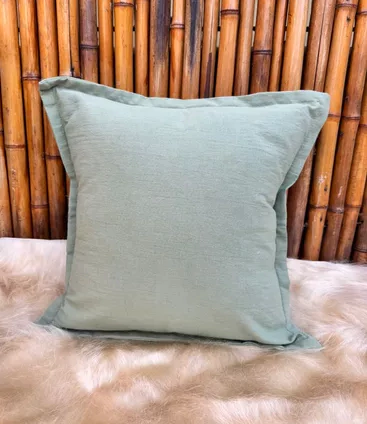 Almohadon 50x50 tusor con bordes relleno vellon siliconado