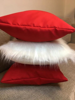 Combo D Almohadones Tela Batista X2 +almohadón De Piel Pack - comprar online
