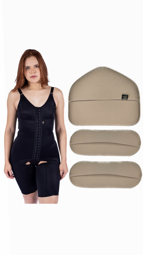 KIT 1 MACACÃO CIRÚRGICO SHAPEWEAR + KIT TALAS - MB Cintas