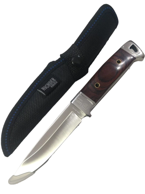 CUCHILLO MANGO DE MADERA CON FUNDA K-90 (K-90)