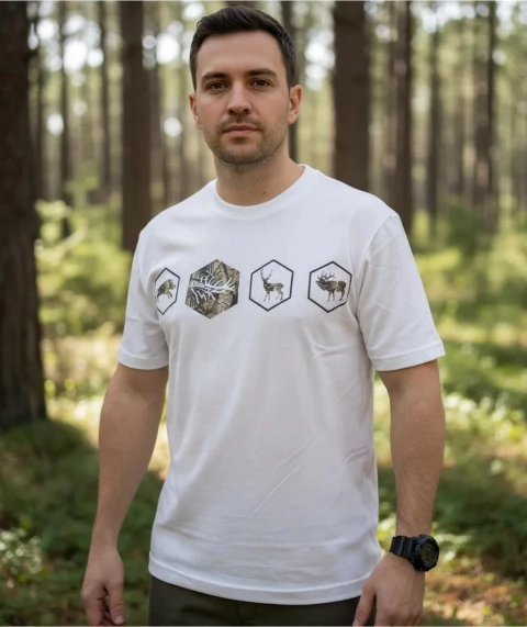 REMERA ALGODÓN BRAMAN HEXÁGONOS (HEXAGONOS) - comprar online