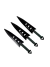 CUCHILLO KUNAI X 3 NF 5515 VERDE TRIPACK (NF5515)
