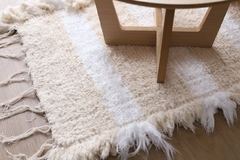 Alfombra de Algodón - Rayado Blanco y Crudo - comprar online