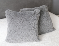 Almohadón Piel Ultra Soft Gris - comprar online
