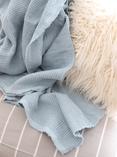 Manta Nido - Waffle Aqua - comprar online