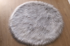Alfombra Redonda Nórdica Zorro Gris - Ekisetum Tienda Deco