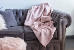 Manta Cordetito Soft Rosa - comprar online