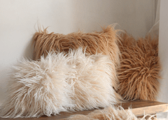 Almohadón Angora Canela - comprar online