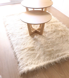 Alfombras Nordicas Piel Premiun Angora Crudo - Ekisetum Tienda Deco
