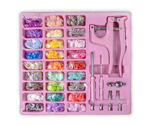 Kit 300 Botões + alicate de botões + furador