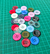 10 Botões 4 Furos de 23mm - Várias Cores
