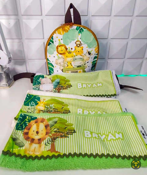 03 Barrados toalhinhas de Lavabo - Pesonalizado (30x10cm cada)