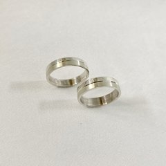 Alianzas Combinadas pulido y esmerilado Plata 925 - comprar online