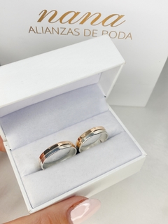 Alianzas bicolor Plata 925 y Oro 18kt. en internet