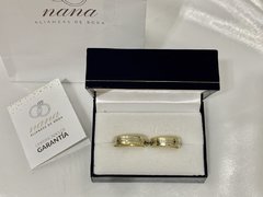 Alianzas Oro Amarillo y Blanco 18k 10gr el Par Diseño ROLEX - NANA Alianzas de Boda