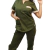 Ambo Dalia Clasico Deportivo SPANDEX con PUÑO (Verde militar y beige) - tienda online