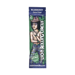 Blunt Lion Rolling Circus Hemps Wraps Blueberry - Paquete x 2