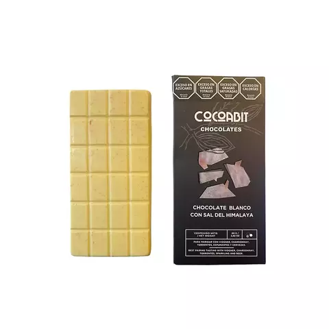 Tableta Chocolate Blanco con Sal de Himalaya CocoaBit 80 gr.