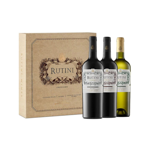 Rutini Colección MIX III Estuche - Cabernet Malbec, Malbec y Sauvignon Blanc