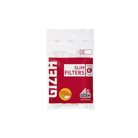 Filtros GIZEH SLIM 6 mm - Pack x 120 +30 de regalo