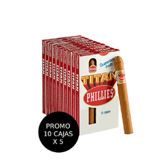 Phillies Titan Clásicos - 10 Cajas x 5