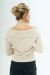 sweater cuello bote mujer hombros descubiertos poliamida off white negro nude invierno elegante
