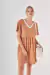 VESTIDO CONNIE CAMEL LÚREX - HIRKUM - Indumentaria Femenina