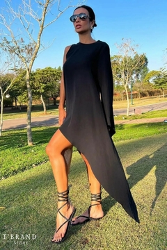VESTIDO CURTO FLUÍDO SILVA BRAZ PRETO - comprar online