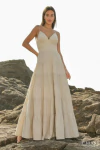 VESTIDO LONGO EM LINHO NATURAL
