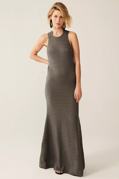 VESTIDO LONGO AGATHA CINZA STONE - comprar online