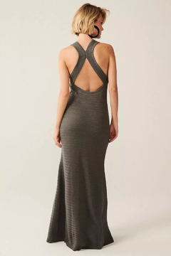 VESTIDO LONGO AGATHA CINZA STONE na internet